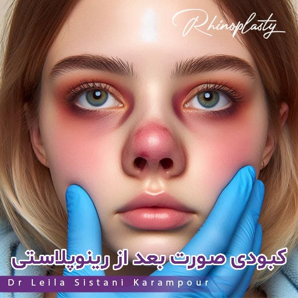 کبودی صورت بعد از جراحی بینی - دکتر لیلا سیستانی کرم پور