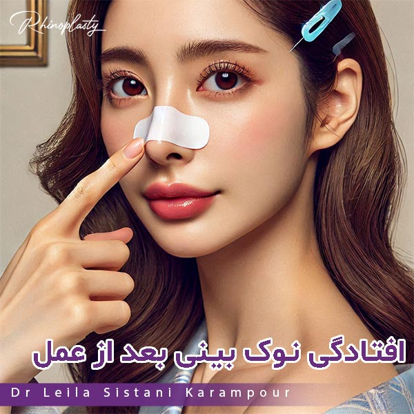 افتادگی نوک بینی بعد از عمل - دکتر لیلا سیستانی کرم پور